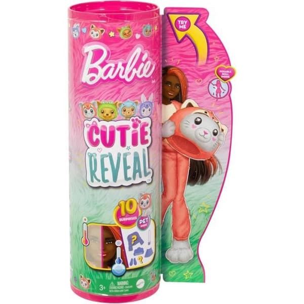 Barbie-Cutie Reveal-Dräkt-tema docka, Panda Kitten HRK23