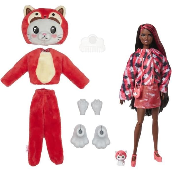 Barbie-Cutie Reveal-Dräkt-tema docka, Panda Kitten HRK23