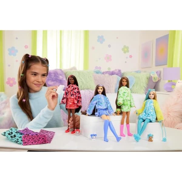 Barbie-Cutie Reveal-Dräkt-tema docka, Panda Kitten HRK23