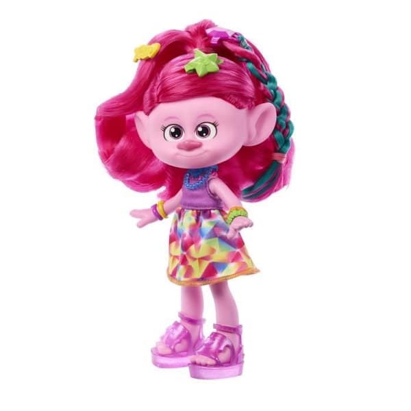 POPPY GLITTER HÅR - MATTEL - HNF25 - TROLLS DOCKA DOCKA