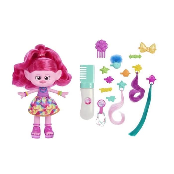 POPPY GLITTER HÅR - MATTEL - HNF25 - TROLLS DOCKA DOCKA