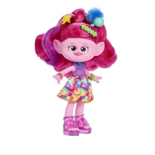 POPPY GLITTER HÅR - MATTEL - HNF25 - TROLLS DOCKA DOCKA