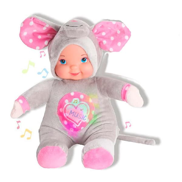 Reig Musicales Elefant Musical 35 Centimeter Docka Rosa