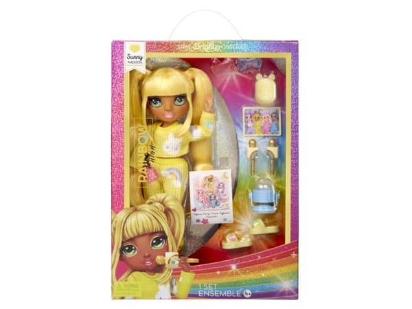 Rainbow High Junior High PJ Party Fashion Doll- Sunny (Yellow), Fashion doll, Female, 4 yr(s), Boy/Girl, 177.8 mm, Multicolour