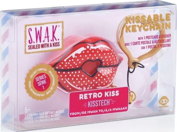 WowWee S.W.A.K nøkkelring Interactive Kissing Lips - Retro Kiss nøkkelring