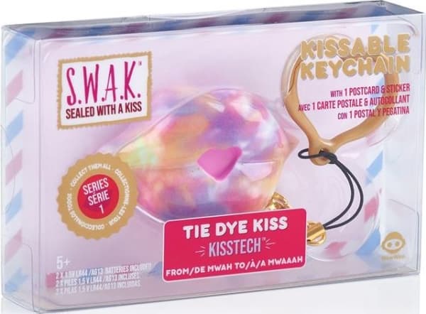 WowWee S.W.A.K interaktiva kyssande läppar - TieDye Kiss nyckelring