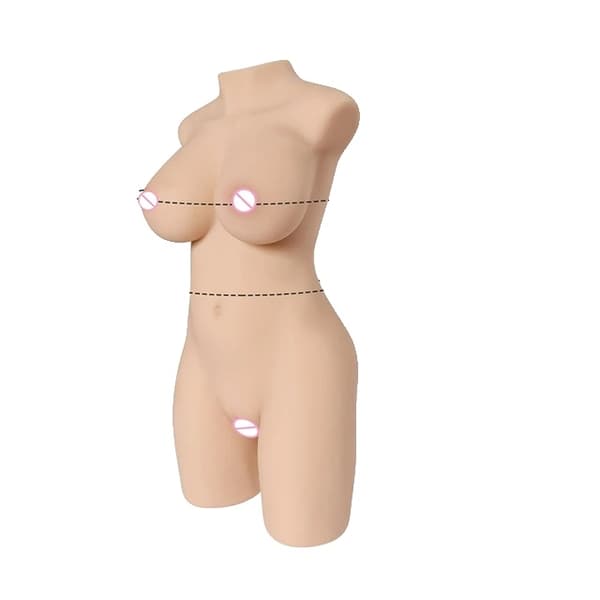 Mandlig Onani Legetøj, Realistisk TPE Materiale, Vaginale og Anale Åbninger, 9KG