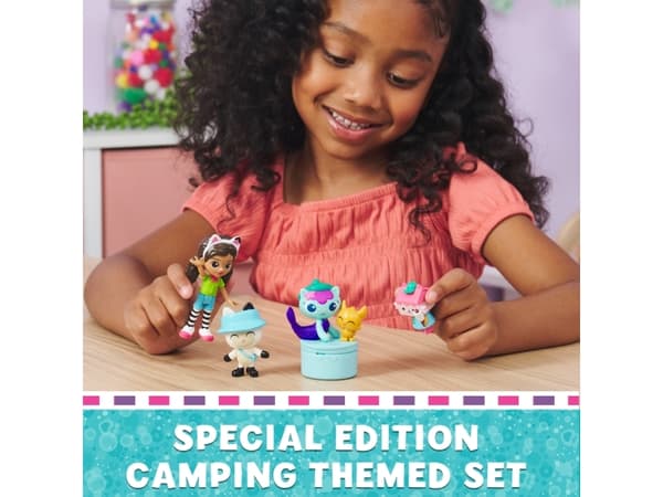 Polly Pocket-figur Gabi's Cat House Camping med venner