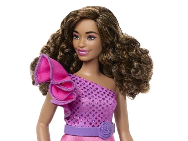Barbie Fashionistas 65th Anniversary Doll, Brown Hair, Pink Sparkly Dress, Fashion doll, Female, 3 yr(s), Boy/Girl, Multicolour
