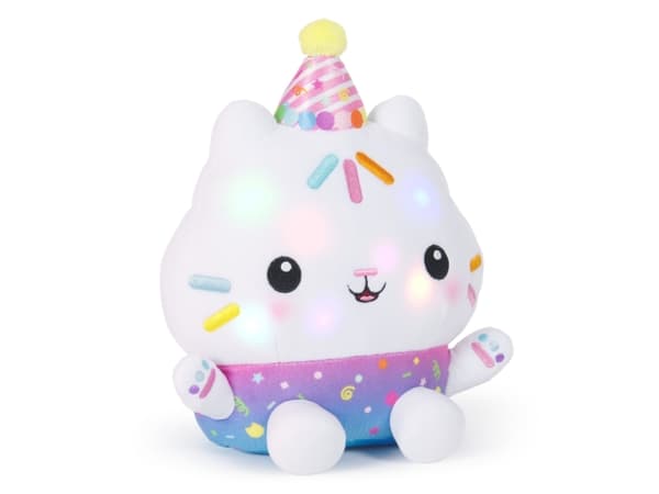 Gabby''s Dollhouse Celebrations, Sprinkle Party Cakey Cat Plush, 10-Inch Interactive Stuffed Animal with Sounds, Kids Toys for Girls & Boys Ages 3+,