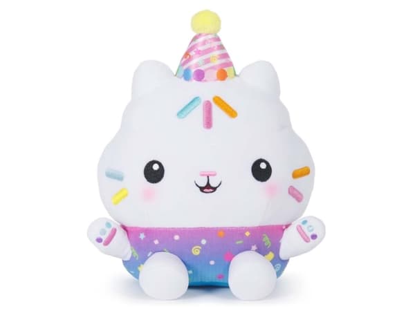 Gabby''s Dollhouse Celebrations, Sprinkle Party Cakey Cat Plush, 10-Inch Interactive Stuffed Animal with Sounds, Kids Toys for Girls & Boys Ages 3+,