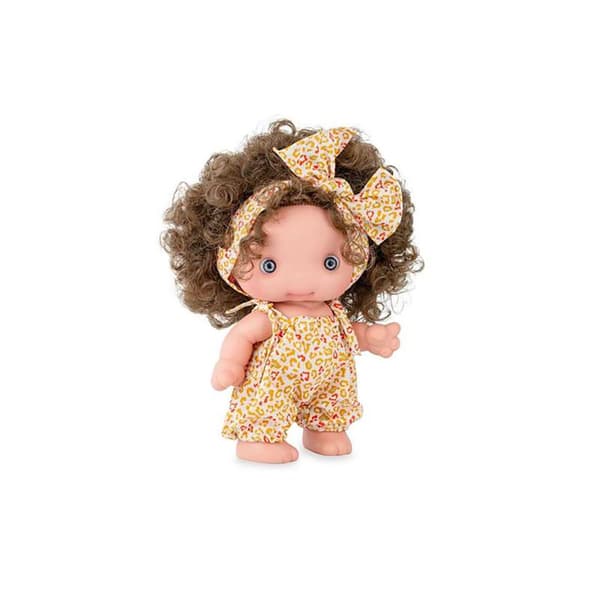 Marina & Pau Dukke Piu Monkey And Turban Printed In Case With Vinyl Body And Limbs 25 Cm
