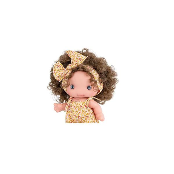 Marina & Pau Dukke Piu Monkey And Turban Printed In Case With Vinyl Body And Limbs 25 Cm
