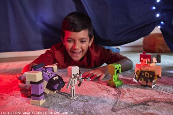 Minecraft LEGENDS PIGMADILLO VS SKELETON Figures, 6 år, Flerfarget, Plast