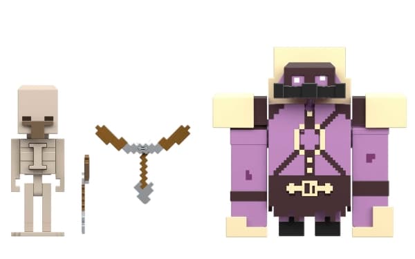 Minecraft LEGENDS PIGMADILLO VS SKELETON Figures, 6 år, Flerfarget, Plast