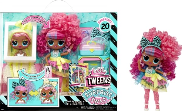 L.O.L. Surprise! L.O.L. Surprise Tweens Surprise Swap Fashion Doll- Curls-2- Crimps Cora, Motedukke, Jente, 4 år, Gutt/Jente, Flerfarget