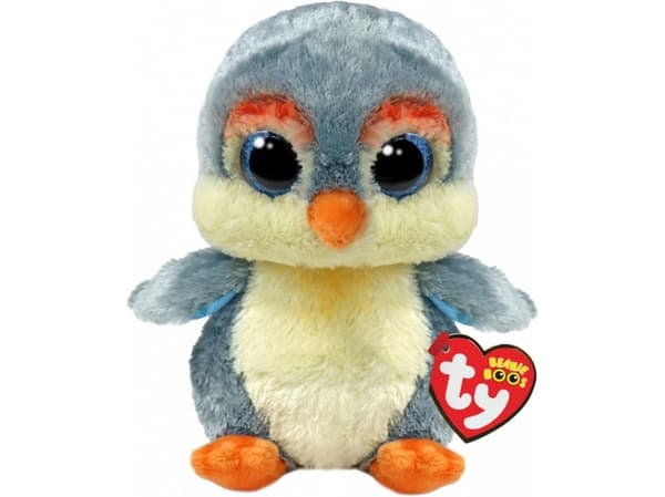 Meteor Mascot TY Penguin grå Fisher 15 cm