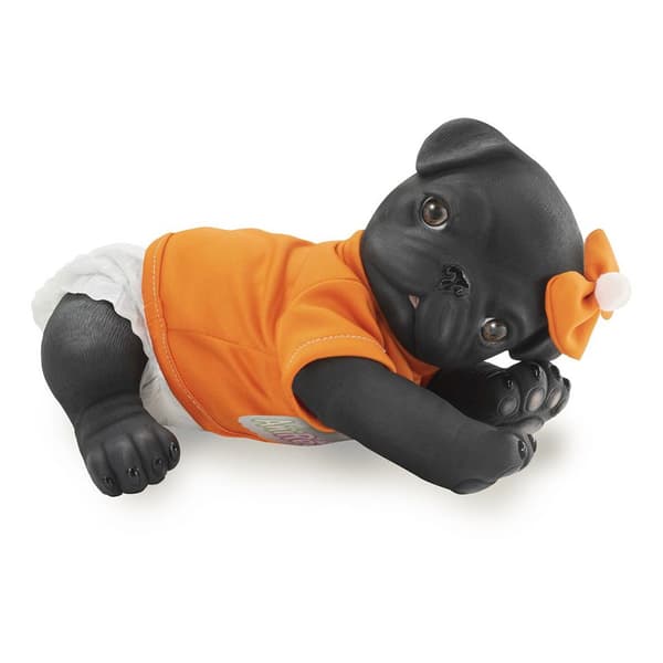 Berjuan Hund Pug Anireal 35 Cm Orange