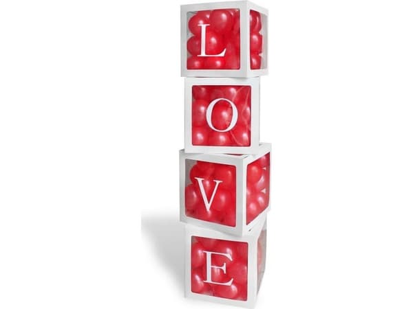 GoDan Boxes ballonger Love bryllup transparent x4