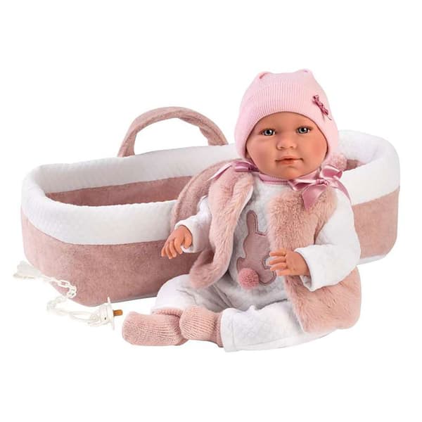 Llorens Linida Med Pink Soft Tact Cap Llorona Mimi 40 Cm Dukke Rosa