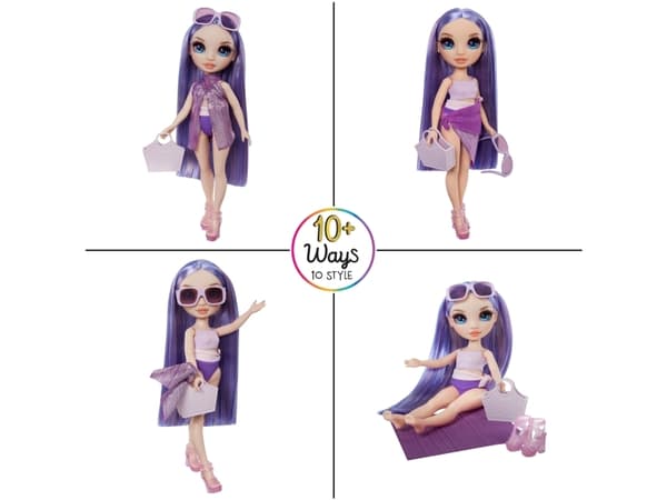 Rainbow High Swim & Style Fashion Doll- Violet (Purple), Modedocka, Flicka, 4 År, Pojke/flicka, 280 mm, Multifärg