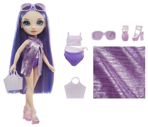 Rainbow High Swim & Style Fashion Doll- Violet (Purple), Modedocka, Flicka, 4 År, Pojke/flicka, 280 mm, Multifärg