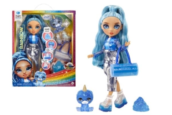 MGA Rainbow High Fashion - Shiny Skyler Bradshaw dukke + kjæledyr og slim 120216