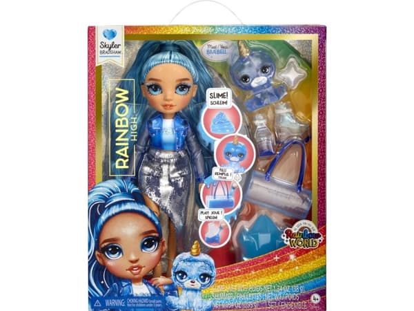 MGA Rainbow High Fashion - Shiny Skyler Bradshaw dukke + kjæledyr og slim 120216