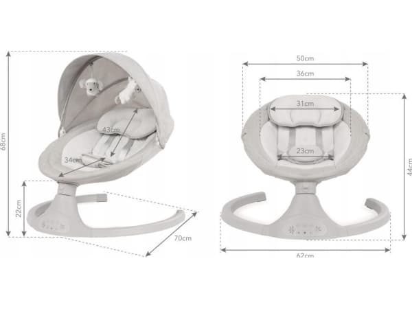 Kidwell KIDWELL ELECTRIC BABY LAY 2in1 LUXI BEIGE 5901130084814