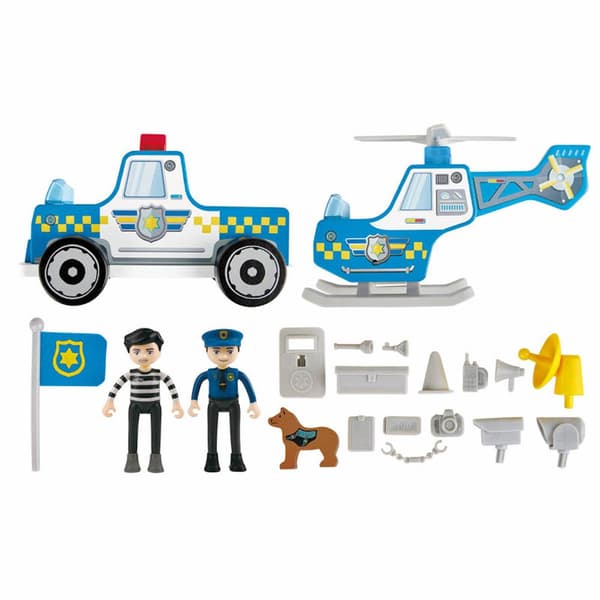 Hape Metropolitan Policy Dolls House Blå