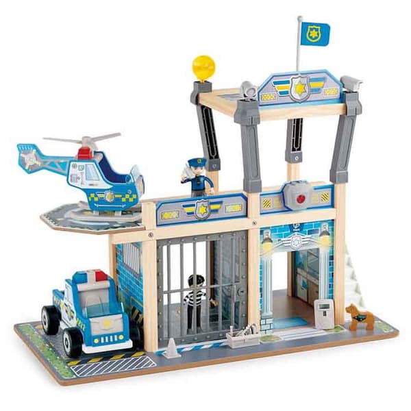 Hape Metropolitan Policy Dolls House Blå