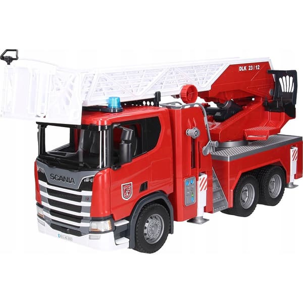 Ko Bruder Scania Super 560r Fire Brigade Vehicle With Water Pump Docka