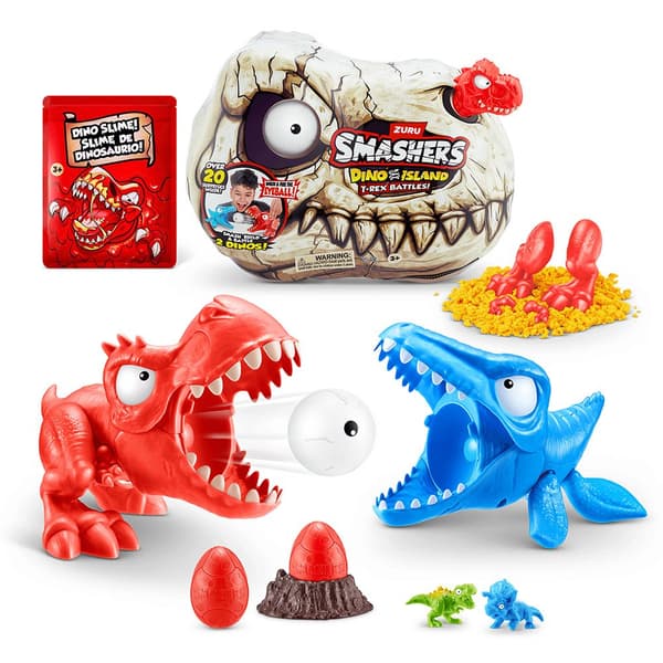 Smashers Playset Dino Island Trex Battle Dukke