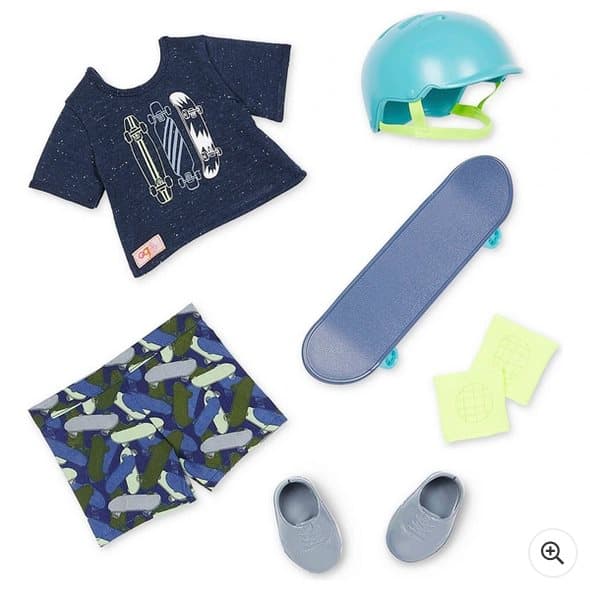 Our Generation  Theodore Doll With Skateboard