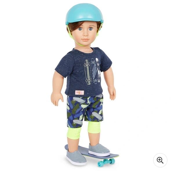 Our Generation  Theodore Doll With Skateboard
