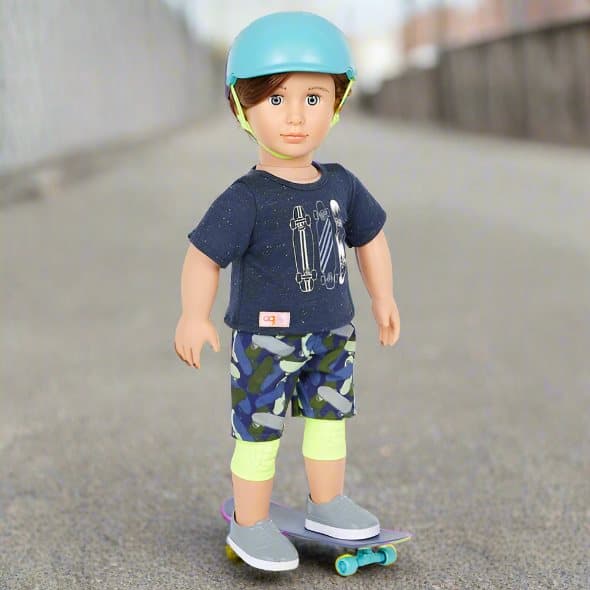 Our Generation  Theodore Doll With Skateboard