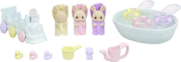 Sylvanian Families Badetoalett til trillingene