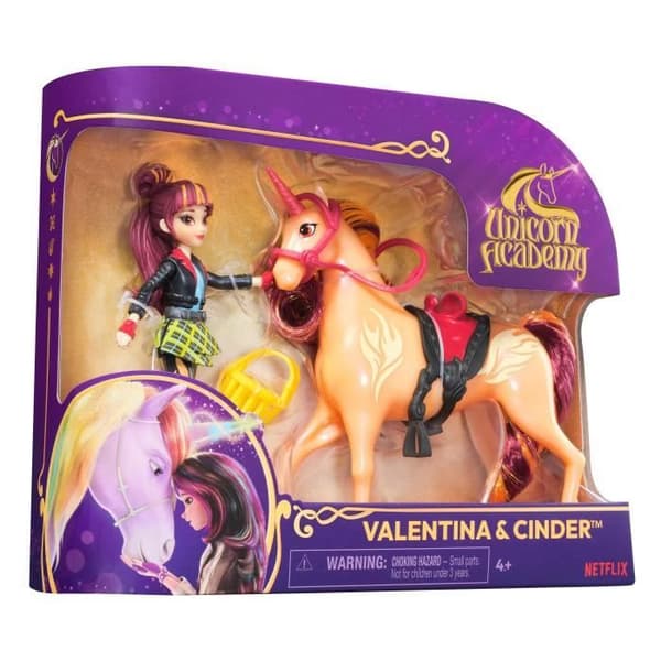 SPIN MASTER UNIHORN OCH CINDER OCH VALENTINA DOLL SET Unicorn Academy