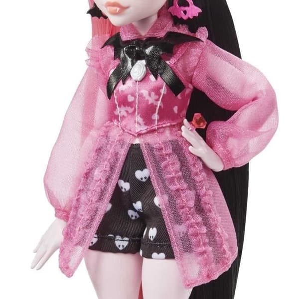 Monster High-Draculaura-docka med husdjursfladdermus HHK51