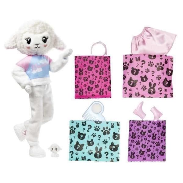 Barbie® Barbie Cutie Reveal Lammdocka, Modedocka, från 3 år och uppåt