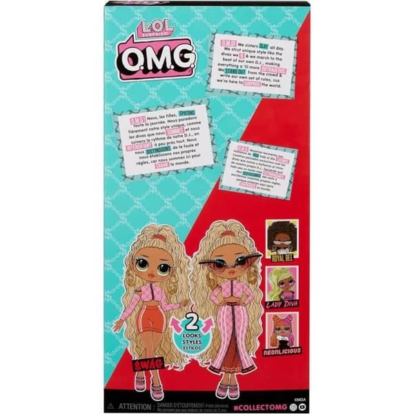 LOL Surprise OMG - 24 cm Fashion Doll - Swag - 2 outfits med kam och accessoarer - Från 4 år