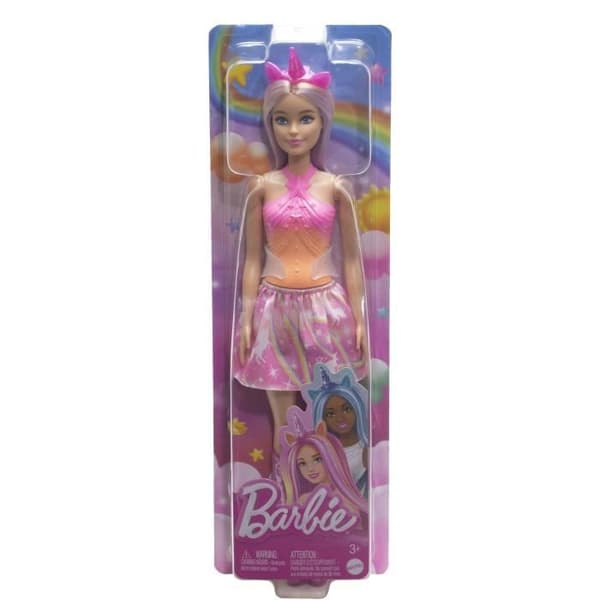 Barbie Unicorn Dolls med Fantasy Hår och Gradient Outfits HRR13