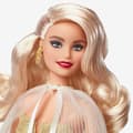 Miniatyrbild 2 av 8: Barbie®-Barbie Merry Christmas 2023-Doll Golden Klänning och blont hår HJX04