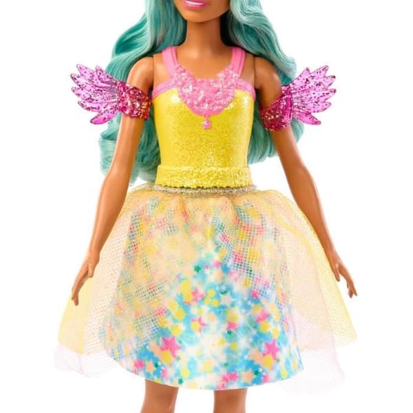 Litet set Barbie Collector Doll en bit av magisk älva med blått hår + husdjur och accessoarer