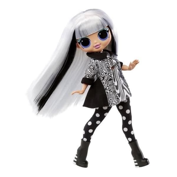 LOL Surprise OMG - 24 cm Fashion Model Doll - 1 Groovy Babe Doll + 1 dockställ + 1 borste