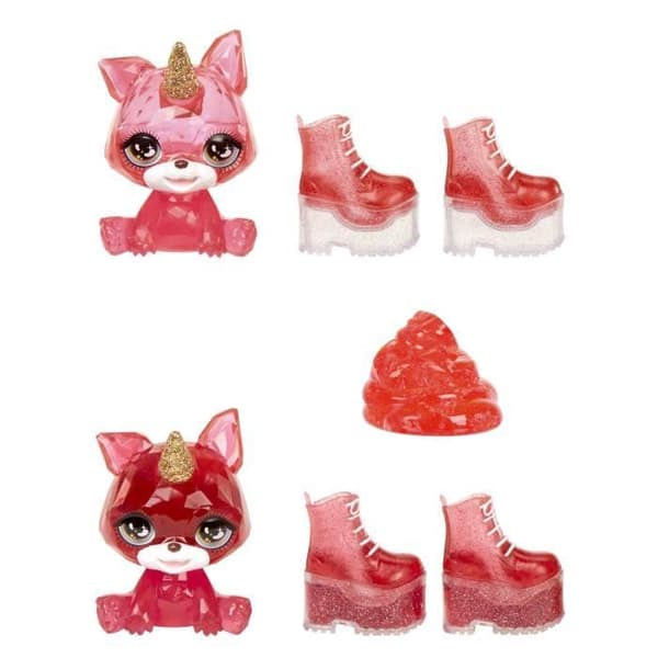 Rainbow High Fashion Doll with Slime Kit och Pet - Ruby (Röd) - 28cm Glitter Doll with Slime Kit