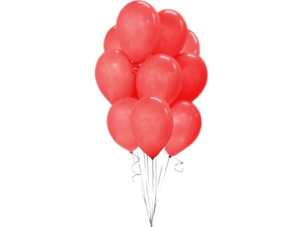 Gemar Pastellballonger Rød, G90, 25 cm, 10 stk.