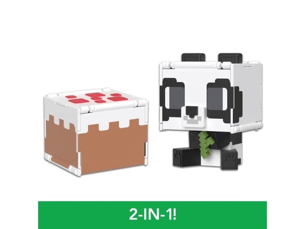 Minecraft FLIPPIN'' FIGS Panda + Cake, 6 år, Flerfarget, Plast
