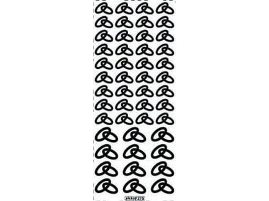 Avokuvioinen stiker 276 10x23cm kultainen
