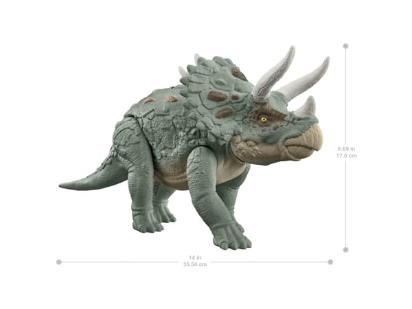 Jurassic World GIGANTIC TRACKERS Triceratops, 4 vuotta, vihreä, muovia